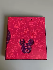 Disney Vintage 1990s Electric Mickey Mouse 3 Ring Binder Notebook Planner Folder - Picture 1 of 17