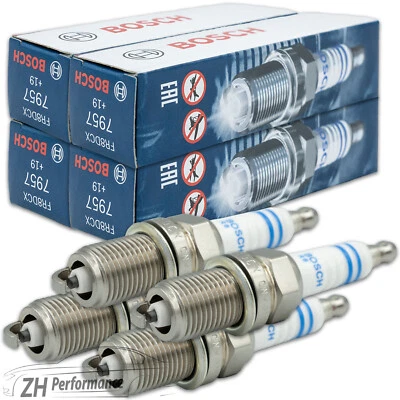 4x BOSCH FR8DCX Zündkerze 0 242 229 660 entstört Hyundai i10 Toyota Nissan Kia