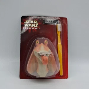 Star Wars Episode 1 Jar Jar Binks Shaped Toothbrush Holder And Toothbrush Boxed - Picture 1 of 4