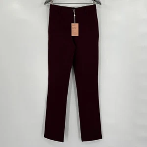 Quince Women's Burgundy Ultra-Stretch Ponte Pant Straight Leg M Reg 30" Career - Picture 1 of 6