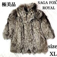 Saga Fox Royal Women's Genuine Quality Fur Jacket Coat Brown Paisley Size XL