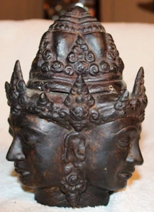 Buddha Three Faced Buddhist Deity Ushnishavijaya China India Tibet God - Picture 1 of 14