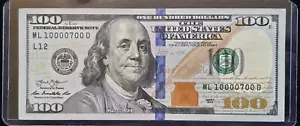 **Lots of Zeros #** 2013 $100 Dollar Bill- Fancy Serial Number Serial #10000700 - Picture 1 of 6