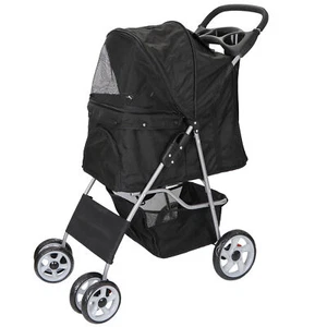 Durable Foldable Dog Stroller Pet Travel Carriage for Pets with Carrier Cart - Bild 1 von 19