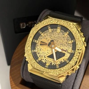 Casio G-SHOCK GM-2100MG-1AJR Watch Analog Digital Gold Black In Box Rare JPN - Picture 1 of 11