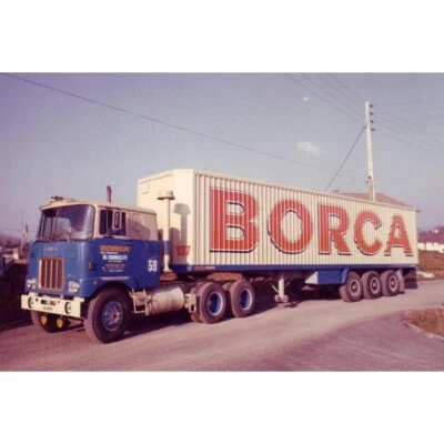 TEKNO 72225 MACK F700 TRACTEUR 6X4 + SEMI-REMORQUE FOURGON TOLE " BORCA " NEUF - Photo 1/4