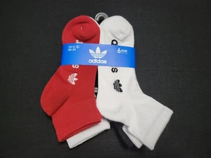 Adidas Youth Boys- Ankle Multi Sports -Multi Color- Socks 6 pairs Size 5Y-7Y - Picture 1 of 8