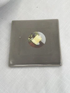 Grey Candle Plate Square Ceramic Dish - Foto 1 di 3