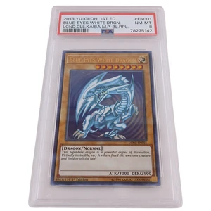Yu-Gi-Oh! 2018 Blue-Eyes White Dragon PSA 8 casi nuevo-como nuevo - 1ª edición LCKC-EN001 Holo - Imagen 1 de 2