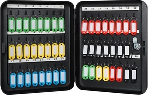 Large Key Wall Mount, Key Cabinet Lock Box with 48 Hooks, Key Organizer - 11.6" - Picture 1 of 7