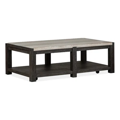 Magnussen Home Plum Creek Rectangular Cocktail Table With Casters - Image 1 of 4