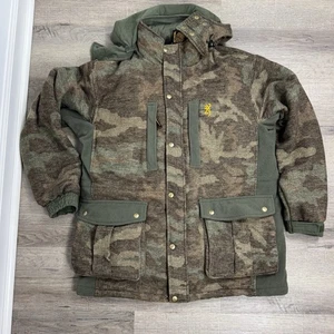 Browning Camp Hunting Jacket Mens’s Large All Terrain Wool Down 3-in-1 Vest Hood - Picture 1 of 11