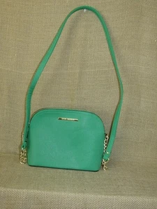 STEVE MADDEN Cross Body Handbag ~ Green & Gold Highlights ~ With Strap 29" Tall - Picture 1 of 15