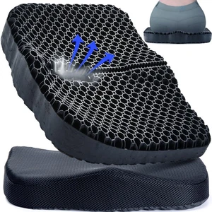 Gel Seat Cushion for Long Sitting & Hip Pain Relief (Large Size) - Cooling 24... - Picture 1 of 8