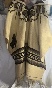 Poncho wool, Poncho de lana 100% gaban Mexicano Horse Details - Picture 1 of 7