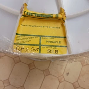 Palmetto Packing "Pinnacle" Packing Seal, 1/2"  x 5/8", Flexible Graphite 25 Ft - Picture 1 of 5