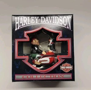 Harley Davidson 1999 Cavanagh Collection Santa’s Helper and Penguin Ornament - Picture 1 of 9