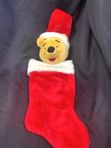 Santa's Best Disney Winnie The Pooh Plush Wearing Santa Hat Christmas Stocking  - Picture 1 of 13