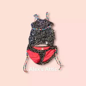 Justice 2 Piece Swimsuit Bikini, Size 10 pre-owned - Picture 1 of 3