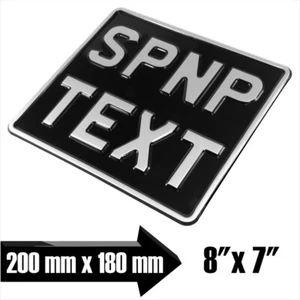 8x7 Negro Plata Mostrar Placa de Número Prensada Novedad Niños Coche Motocicleta Moto - Imagen 1 de 4