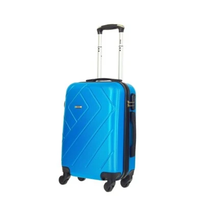 Trolley valigia in ABS rigido, 4 doppie ruote blu 55x40x20cm Loba - Immagine 1 di 3