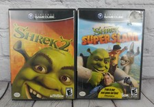 Shrek Super Slam & Shrek 2 (Nintendo GameCube, 2005) Video Game Lot Complete
