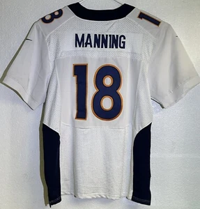 Peyton Manning Nike On Field NFL Denver Broncos Jersey Mens Size 48 White - Picture 1 of 14