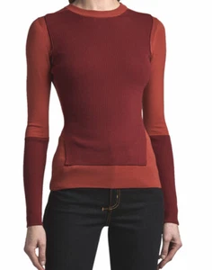 New $980 Alexander McQueen Women Patchwork Long Sleeve Sweater Red/Orange XL Ita - Picture 1 of 11
