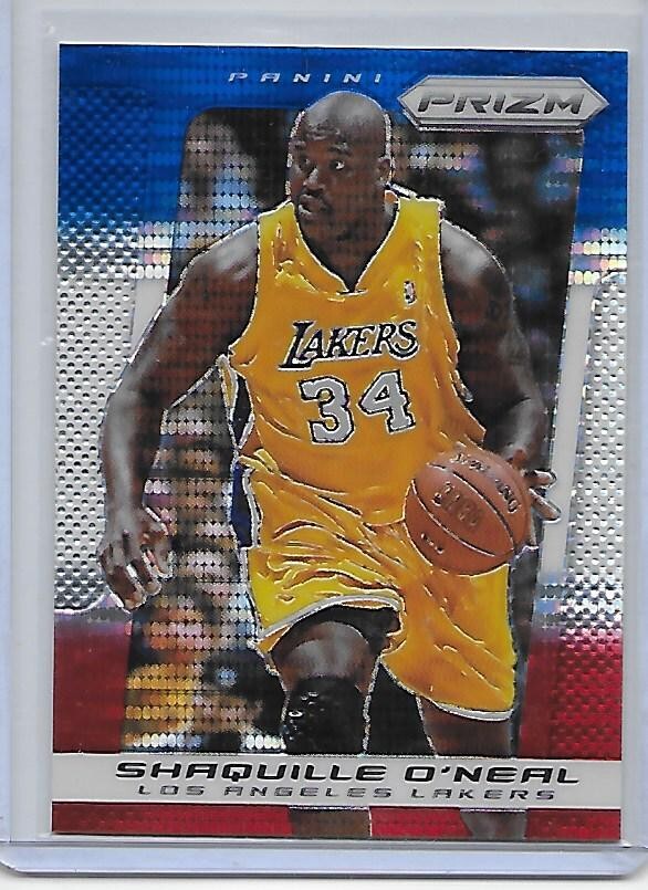 2013-14 Prizm Red White Blue Pulsar Monster Exclusive SHAQUILLE O'NEAL Lakers 59
