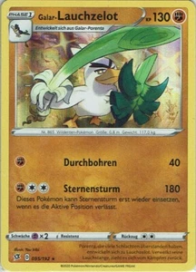 Pokemon Tarjeta SWSH02 Clash der Rebellen Nº 95/192 Galar-Lauchzelot Holo alemán - Imagen 1 de 1