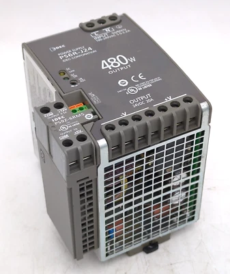 Idec PS6R-J24 20A 24 VDC output power supply, 100-240 VAC w/PS9Z-6RM5 input Used - Image 1 of 4