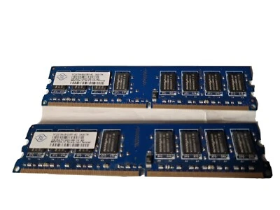 Nanya 4GB DDR2 DESKTOP Memory PC2-6400U 800Mhz RAM NT2GT64U8HD0BY-AD - Image 1 of 3