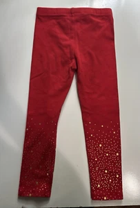 Toddler Girls Stretch Leggings Cat & Jack Sparkly Red 3T Pull on - Picture 1 of 5