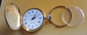 Vintage Majestic Gold Tone Embossed Floral Design Pocket Watch Untested OF3 - Picture 1 of 3