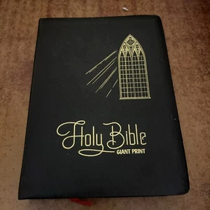 Vintage blaue Bibel Riesendruckausgabe Kreuzzug KJV roter Brief 1973 - Bild 1 von 5