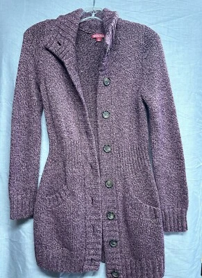 Suéter cárdigan plumero tejido ciruela Merona para mujer Foto 1 de 2