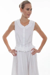 Scully Rangewear Women's 100% Cotton Ruffle Camisole RW502 - Picture 1 of 4
