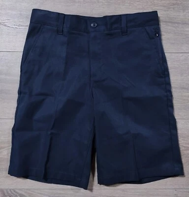 Lands End Shorts Boys Size 12 Navy Blue Chino Active School Uniform Bottoms Kids - Image 1 of 4
