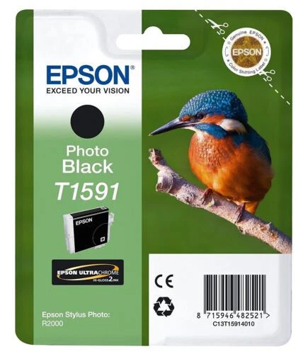GENUINE AUTHENTIC EPSON T1591 PHOTO BLACK INK CARTRIDGE C13T15914010 - Image 1 of 1