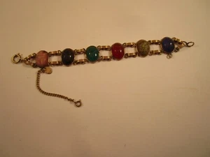 Vintage Burt Cassell 1/20 12K Gold Filled Scarab Bracelet - Picture 1 of 14