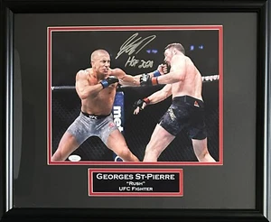 Georges St-Pierre autographed signed inscribed framed 11x14 photo UFC JSA COA - Picture 1 of 2