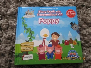 STORY BOOK WITH PERSONALISED CD POPPY new - Picture 1 of 2