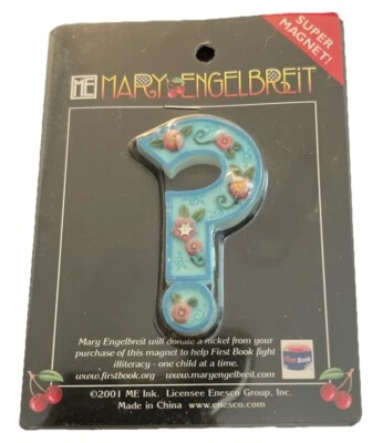 Mary Engelbreit Symbol ? Question Mark Super Magnet Enesco Flowers - Image 1 of 4