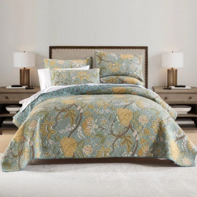 Juegos de colcha de algodón edredón reversible ropa de cama edredón, vintage Foto 1 de 4