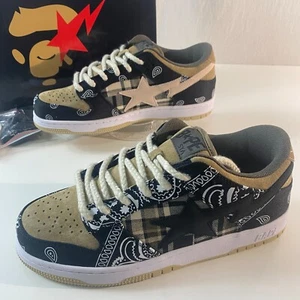 Indigo Studios V2 Men's Size 9.5 Travis Scott Inspired Custom Lows NEW - Picture 1 of 10