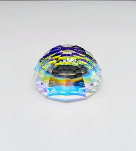 Swarovski Kristall: Aurora Borealis Effekt VEGA große 62 mm facettierte Halbkugel - Bild 1 von 7