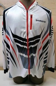 Neu ohne Etikett Shimano Fahrrad Reitjacke Herren XXL weiß schwarz durchgehender Reißverschluss Kapuze Performance - Bild 1 von 5