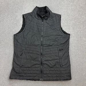 North Face Jacket Womens Large Black Vest Puffer Reversible Fleece Lined Lady* - Picture 1 of 16