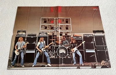 STATUS QUO 1975 Live - Swedish Poster Music Magazine 1970s Rare Vintage - Image 1 of 4