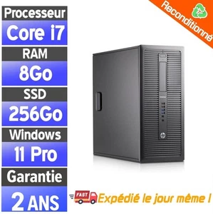 ☑️⭐☑️HP EliteDesk 800 G1 TWR - Intel Core i7-4770 - SSD 256Go - Ram 8Go☑️⭐☑️ - Photo 1/4